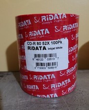 100-Pak RITEK/RIDATA =WHITE INKJET HUB PRINTABLE= 52X 80-Min CD-R's picture