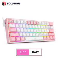 Fizz K617 RGB USB Mini Mechanical Gaming Wired Keyboard Red Switch 61 Key picture
