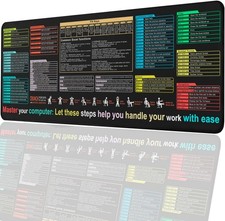 XL Excel Cheat Sheet Desk Pad Waterproof Mouse Pad w/ Shortcuts & Functions Pro picture