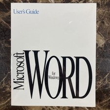 Microsoft Word for Windows User's Guide Manual Book Vintage NEW SEALED 1991 picture