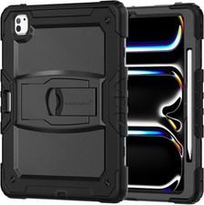SaharaCase Raider Series Kickstand Hard Shell Case iPad Pro 13 2024 M4 Black picture