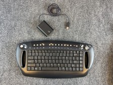 BTC 9019URF Wireless HTPC Keyboard Joystick Mouse USB Receiver Tested Working picture