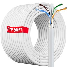 Cat 6 Outdoor Ethernet Cable 500ft, Cat 6 STP Shielded Ethernet Cable Bulk, 2... picture