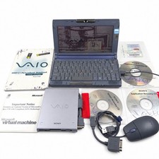 Vintage Sony VAIO PCG-C1VN PictureBook Transmeta Crusoe Windows Me Laptop Bundle picture
