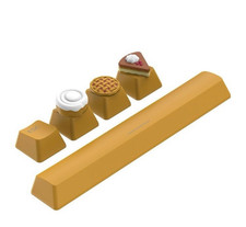 North Figural Key Cap 5 Pack-Keyboard Keycap-Dessert Pie Cinnamon Roll-New picture