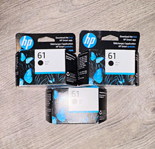 HP 61 Black Genuine/Original Inkjet Ink Cartridge 3x picture