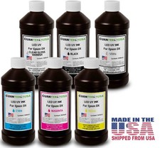 500ml LED Curable UV Inks for Epson DX5 XP600 i3200 L800 heads, EufyMakeE1 picture