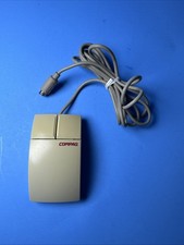 Vintage Compaq M-S28 PS/2 White 2 Buttons Ball Mouse PS2  90s picture