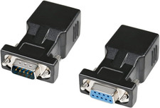 DTECH RS232 DB9 to RJ45 Serial male and female RJ45, black picture