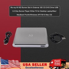 4K Genuine Burner External USB 3.0 Player BD DVD CD Recorder Cable Drive US picture