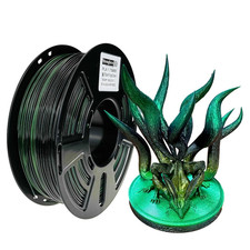 PLA 3D Printer Filament Black Green Chameleon Sparkling Glitter Color Shift picture