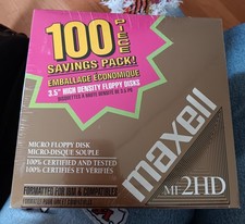 (100 Pack) Maxell MF 2HD Double Sided 3.5