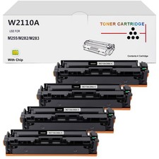4PK HP 206A W2110A Black Ink Toner Laserjet Pro M255dw LaserJet M282nw 283cdw picture