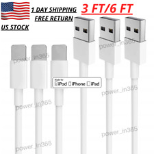 USB Data Charger Cable Cord 3FT/6FT For Apple iPhone 5 6 6s 7 8 Plus XR 11 12 13 picture
