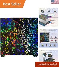 Rainbow Confetti Galaxy Effect Build Plate for 3D Printer Creality Ender 3 picture