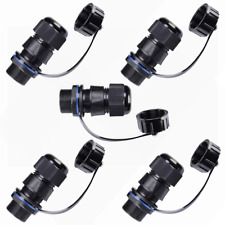 5PCS Panel Mounting RJ45 Waterproof Connector Cat5/5E/6 Ethernet LAN Cable Coupl picture