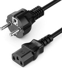 JOB LOT EU 100 x 1.8m MAINS POWER CABLE MONITOR PC KETTLE C13 LEAD EU 2 PIN EURO picture
