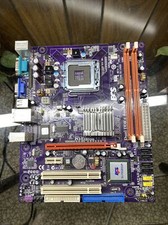(AS IS) ECS G31T-M7 Rev 1.0 ATX LGA 775 Vintage Purple Motherboard (BENT PINS) picture