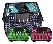 Mini Wireless Keyboard with Touchpad Mouse. LED Backlit picture