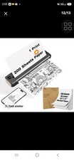Rongta Portable Mini Wireless Bluetooth Inkless Thermal Printer Tattoo Paper lot picture