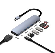 7-in-1 USB C Hub with 4K HDMI Adapter, SD/TF Card Reader, 3x USB 3.0 Ports & PD picture
