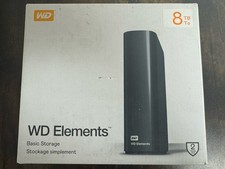 WD Elements 8TB External Hard Drive USB 3.0 Desktop HDD Black picture