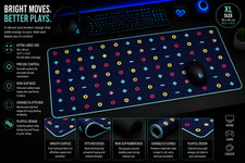 XL Gaming Mouse Pad Colorful Controller Pattern Desk Mat 35.5x15.5