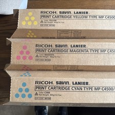 3 New OEM Ricoh MP C4500,C4540,LD445C CMY Toners 841343,841344,841345 picture