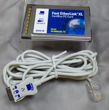 3com 3C757-TX Fast EtherLink XL CardBus PC Card 32bit PCMCIA 10/100 with Dongle picture
