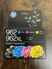 NEW Genuine HP 962XL Black & 962 Cyan Magenta Yellow Ink 4 Pack Exp 2028+ picture