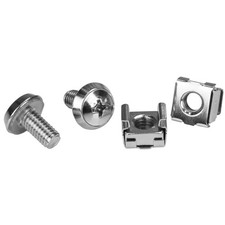 StarTech CABSCREWM62 100 Pkg M6 Mounting Screws and Cage Nuts for Server Rack picture