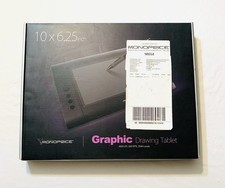 Monoprice 10X6.25in Graphic Drawing Tablet CIB With Pen,software new open box  picture