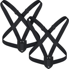 Jecery 1 Set Double Strap Flag Carrier Harness for Parade,Black | Adjustable ... picture