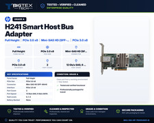 HP H241 Smart HBA 12Gb/s Dual Port External SAS PCIe 3.0 x8 750054-001 picture