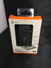 GENUINE J5 CREATE USB Type-C ULTRA DRIVE MINI DOCK JCD388 BRAND NEW SEALED picture