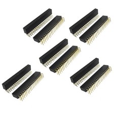 10 Pcs 2x20 Pin 2.54mm Pitch Dual Row Right Angle Female Pin Headers picture