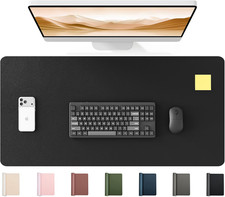 Large PU Leather Desk Mat for Keyboard and Mouse Waterproof Non-Slip Office Home picture