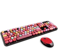 1Set Charming Colorful Wireless Bluetooth Mechanical Keyboard Keyboard picture