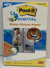 3M Post-It Digital Sticky Picture Paper For Inkjet/Photo Printers 4x6” 65-Sheets picture