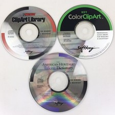 Softkey Computer Software Clip Art American Heritage Dictionary Vtg 1994 picture