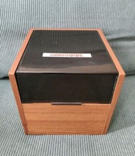 VTG ComputerMate Wood 5.25 Floppy Disc Holder Color Logo Computer Storage picture