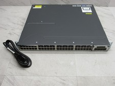 Cisco Catalyst WS-C3750X-48P-S Poe+ Gigabit Network Switch + Power Supply & Ears picture