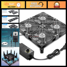 4X 120mm Variable Speed Fans with Controller - AC Powered 100V-240V Cooling picture