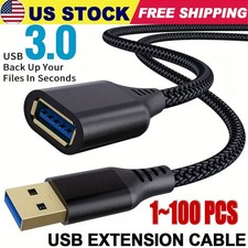 USB3.0 Extension Cable High Speed Extender Cord Adapter TypeA Male to Female LOT picture