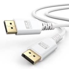 UVOOI 8K White DisplayPort Cable 6.6FT, Display Port 1.4 picture