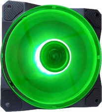 APEVIA Cosmos 120mm Green LED Ultra Silent Case Fan 16 LEDs Anti-Vibration Pads picture