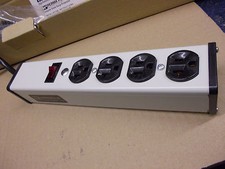 20 Amp 4 Outlet Power Strip with 15' 12AWG cable, Wiremold ULB420-15, New picture