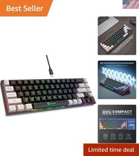 65% Wireless Gaming Keyboard, Rechargeable Backlit Gaming Keyboard, 68 Keys U... picture