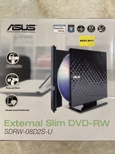ASUS SDRW-08D2S-U  External  Slim DVD±RW 8x  USB 2.0 Drive- New picture