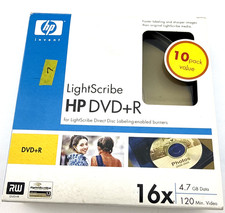 HP LightScribe DVD+R 4.7GB 16x 7-Pack Open Box picture